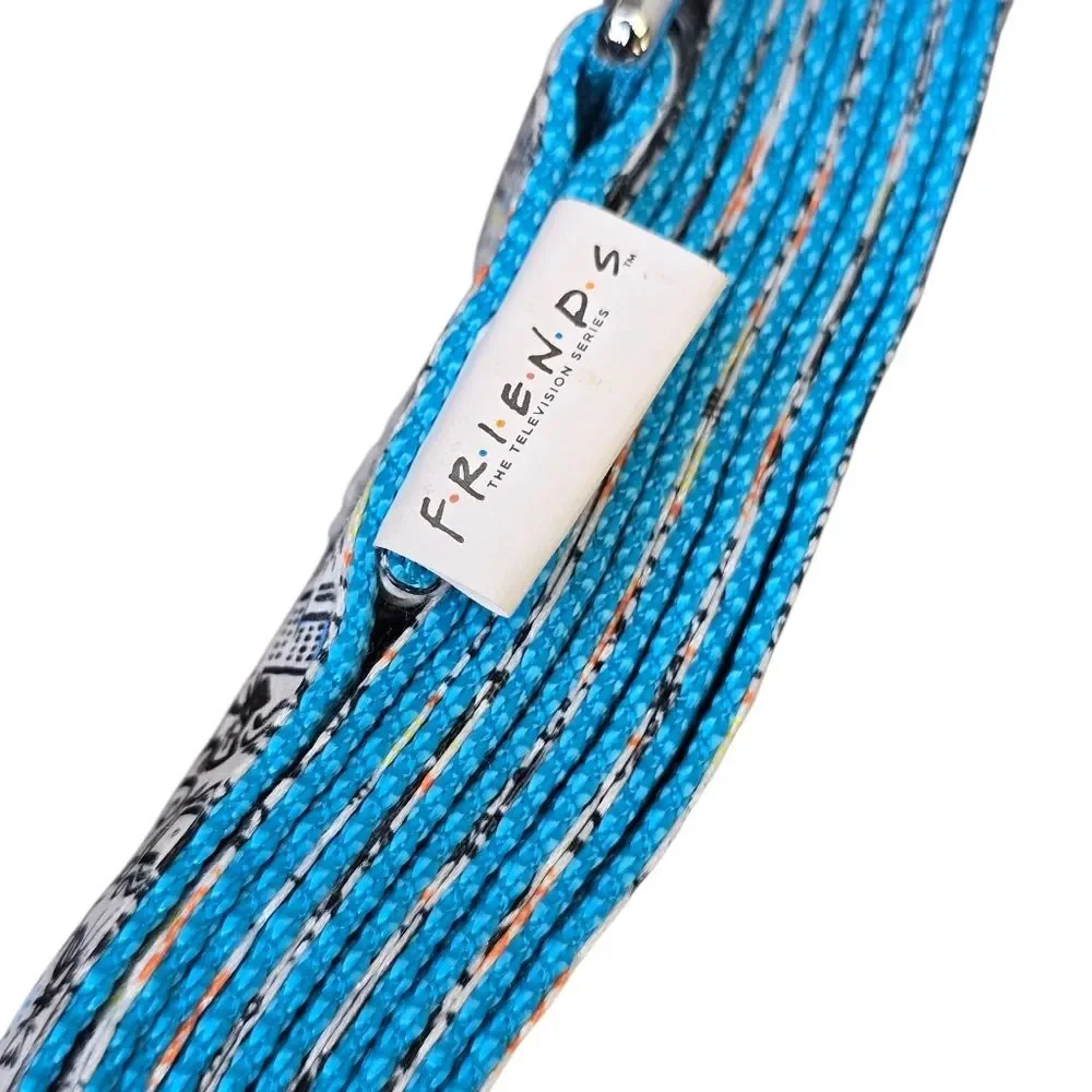 NWT FRIENDS Colorful Doodle Graphic Pet Collar & Leash Set Large